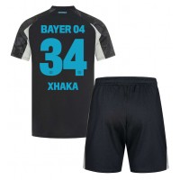 Maglia Calcio Bayer Leverkusen Granit Xhaka #34 Terza Divisa Bambino 2024-25 Manica Corta (+ pantaloncini)